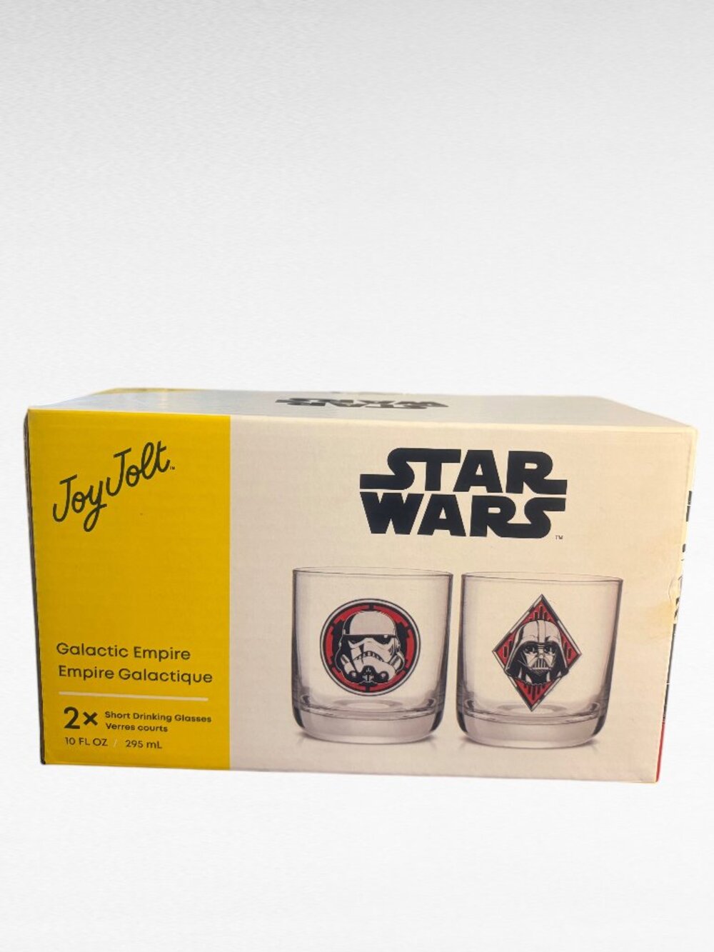 JoyJolt Star Wars Galactic Empire Short Drinking Glasses Set of 2 Darth Vader
